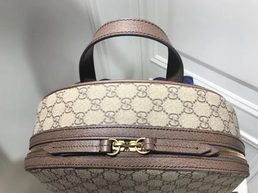 Gucci Supreme Bosco Backpack 狗狗刺绣双肩包背包 505372 绿色 31.5×41×14.5cm