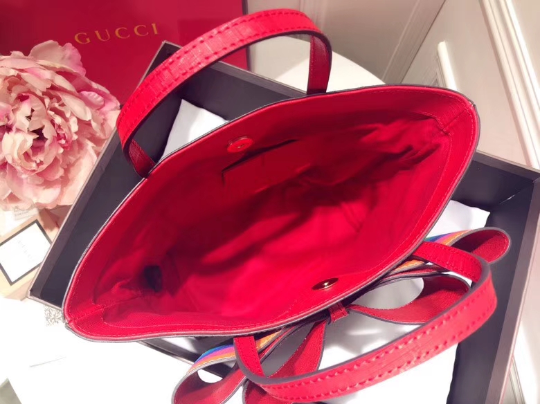 Gucci最萌的mini蝴蝶结卡通购物袋 501804，撩翻你的少女，风靡时尚，萌萌哒融化人心 21×20×10cm