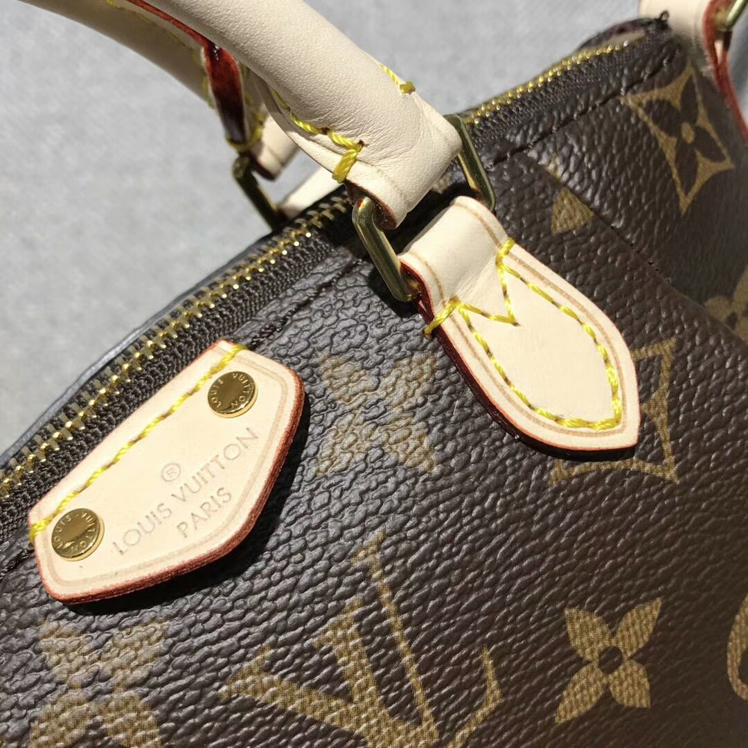 广州白云皮具城 Louis Vuitton 61257经典可爱手袋 迷你款 进口白皮 老花