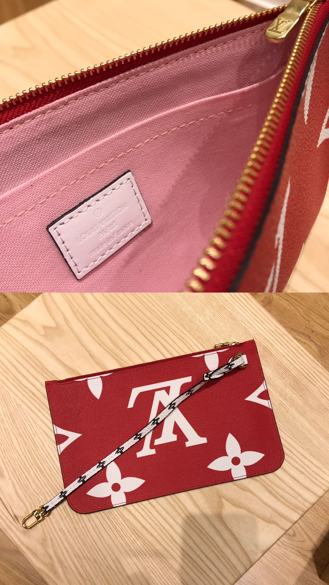路易威登官网 新款红色拼粉色里购物袋44414 圣诞跟新年的最佳选择